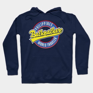 Philippines backpacker world traveler logo Hoodie